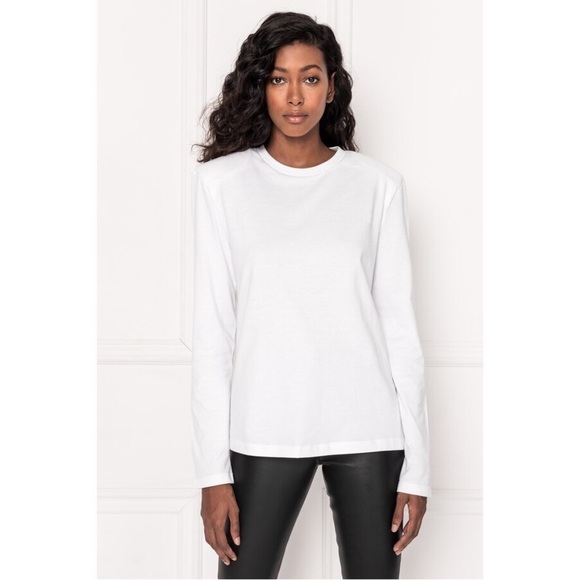 New! Lamarque Anoush long sleeve logo crewneck tee t-shirt nwt 13853 - Picture 6 of 16